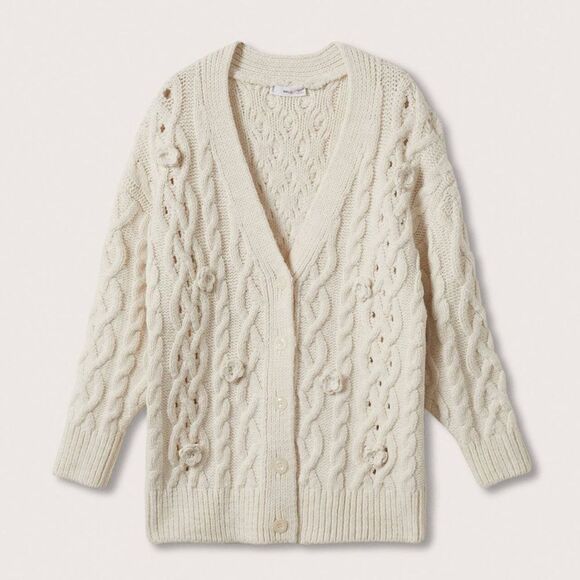Mango Cardigan New Flower Knit - Picture 6 of 8